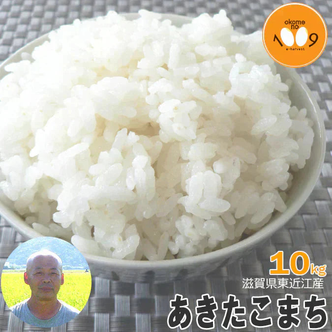 【予約販売】【令和6年産新米】 滋賀県東近江産あきたこまち 白米 10kg 大橋忠喜（9月2日以降順次発送）