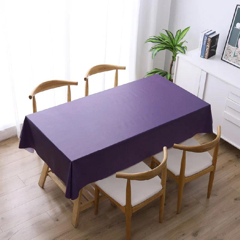 【 ブルー  140×140cm 】テーブルクロス 撥水 北欧 おしゃれ 防水 PVC ナチュラル 食卓カバー テーブルマット キッチン ダイニング 高級感 シンプル 送料無料