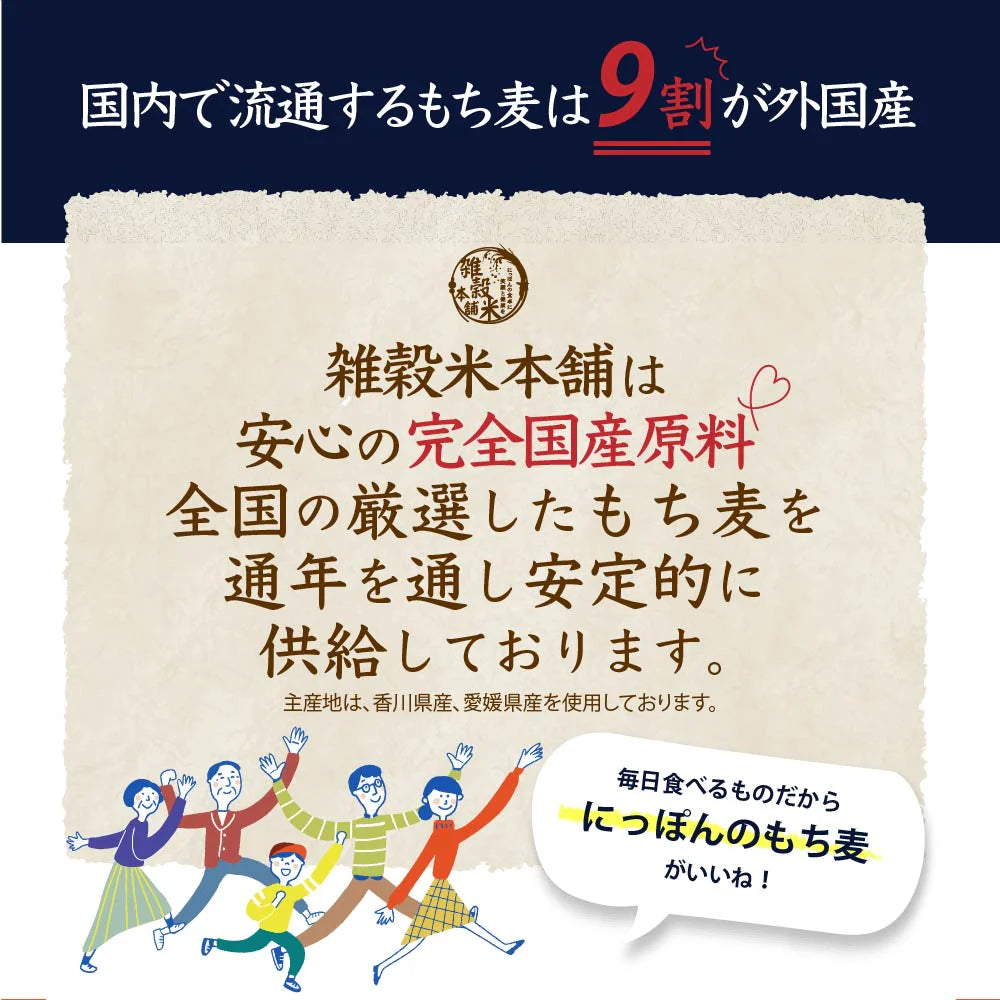 雑穀 雑穀米 国産 もち麦 4kg(400g×10袋) 徳用サイズ 無添加 無着色 送料無料 ダイシモチムギ