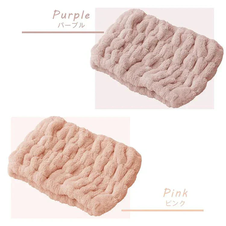 Emmmo ヘアバンド 「ライトベージュ2個セット」 ヘアーバンド 洗顔用 吸水 幅広 ヘアターバン 美容 節電 時短 ヘアケア 洗顔 お風呂 タオル レディース 【プチプラ特集】