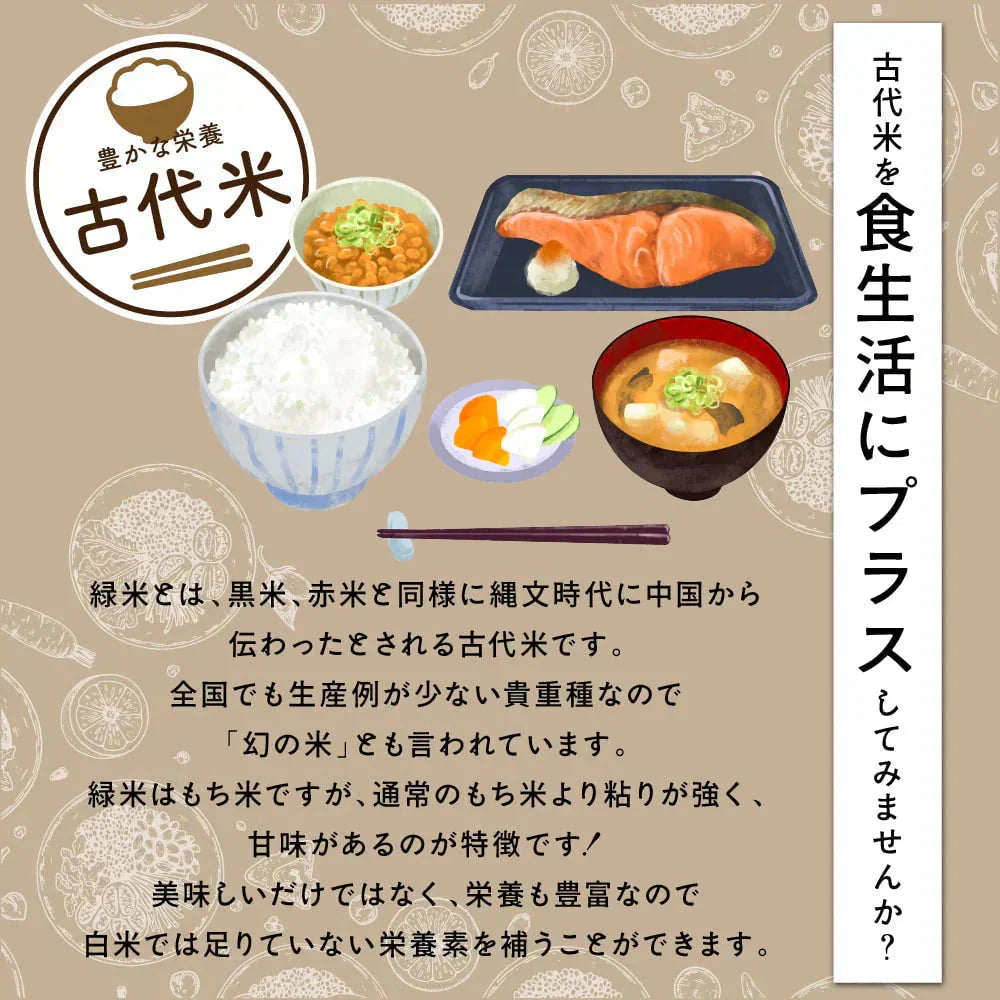 雑穀 雑穀米 国産 緑米 2.4kg(400g×6袋) ファミリーサイズ 無添加 無着色 送料無料 古代米 みどりまい