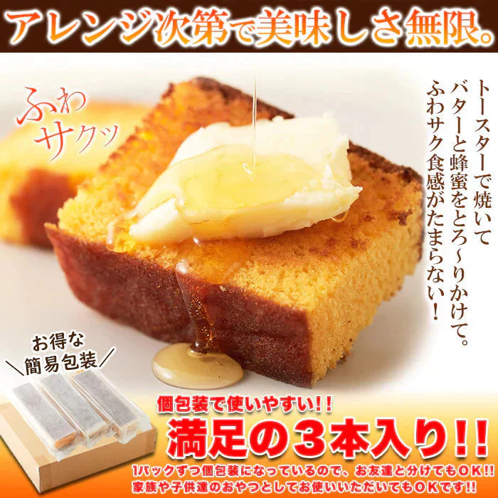 本場長崎のプレーンカステラ 大容量 900g (300g×3本セット)