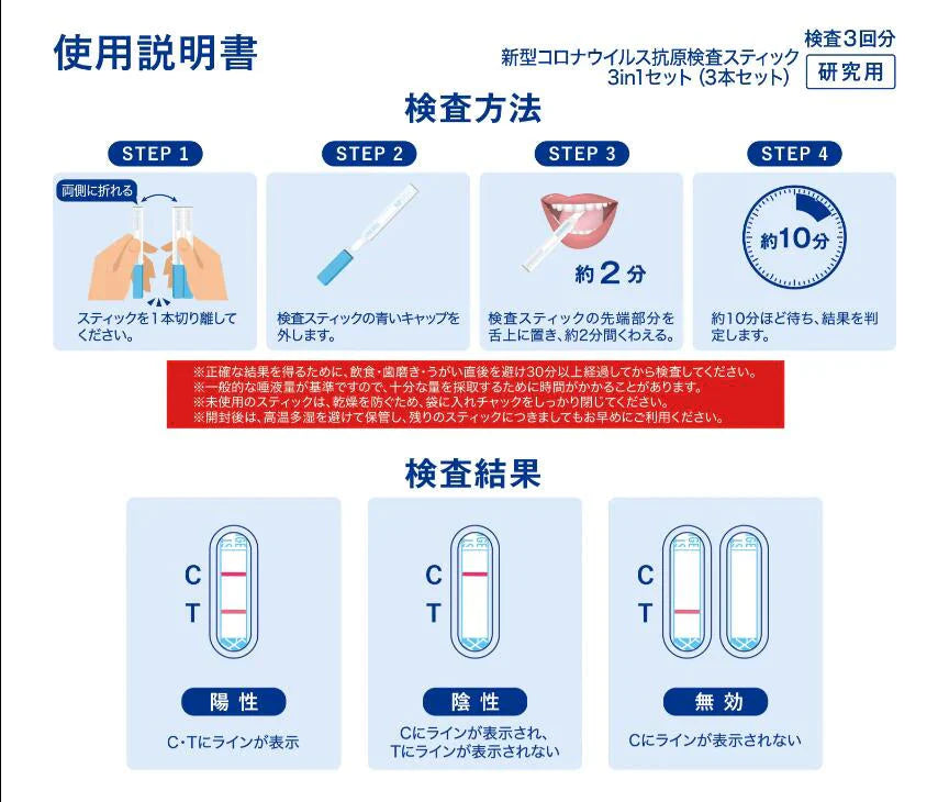 【検査3回分×3個】【2025新型 変異株対応 オミクロンXBB BA.2 BA.5 対応】コロナ&インフルエンザ A/B 抗原検査キット 抗原検査キット 新型コロナウイルス 指定名義で領収書発行可能 約8分 （研究用）