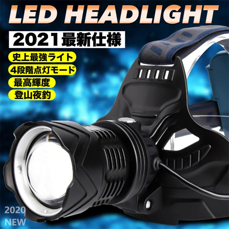 LEDヘッドライト 充電式　5段階の点灯モードw014