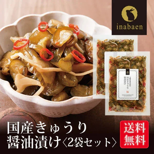 【2個セット】日本橋いなば園 国産きゅうり醤油漬け 100g メール便送料無料