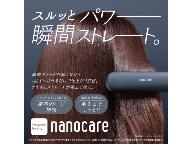 パナソニック 【EH-HS0J-W】 ストレート ヘアアイロン ナノケア 家電 Panasonic