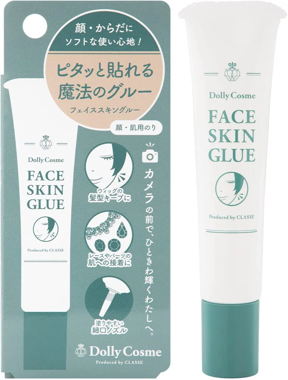 Dolly Cosme フェイススキングルー顔・肌用のり クリア 15g 化粧品 コスメ 撮影 コスプレ モデル アニメ キャラ ドーリーコスメ