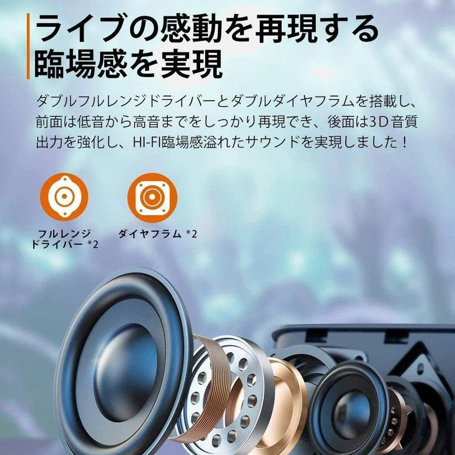 スピーカー Bluetooth サウンドバー 長時間連続再生を実現 進化版！臨場感高音質 重低音 コンパクト長時間連続再生 USB接続 パソコン テレビ ゲーム機 w112B(ブラック)