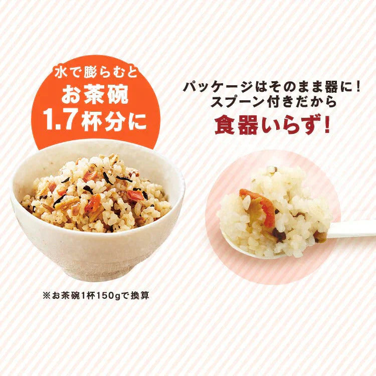 【カートアップNG】【5年保存】アイリスフーズ アルファ化米 10食分(きのこご飯)