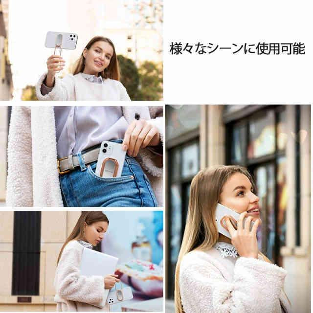 スマホリング バンカーリング スマホスタンド フィンガーリング 薄い スマホ タブレット 縦置き 携帯電話 落下防止 角度可調 薄 s001B(シルバー)