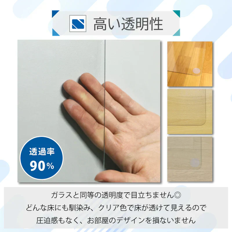 【70×75cm】冷蔵庫マット クリア 透明 クリアマット 撥水 床 キッチン 冷蔵庫 マット 傷防止マット 凹み防止 下敷き 防カビ ポリカーボネート キッチンマット 保護マット 70×75 洗濯機 新生活