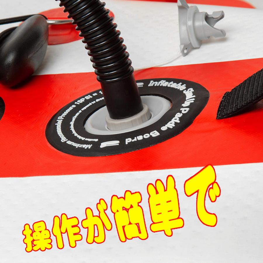 バランステーブル 高圧インフレエアハンドポンプ　SUP ダブルアクション 空気入れ インフレータブル エアーポンプ　サーフボード専用空気入れ　サーフィン w176A(レッド)