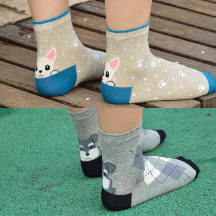 【予約商品・発送時期は商品説明に記載】犬 靴下 6足セット 犬柄 イヌソックス かわいい ボーダー ショートソックス いぬ 靴下 くつ下 ソックス カジュアル 人気 アーガイル 肉球 ランキング 春 夏 秋 冬 女性 レディース 子供 送料無料 ギフト プレゼント