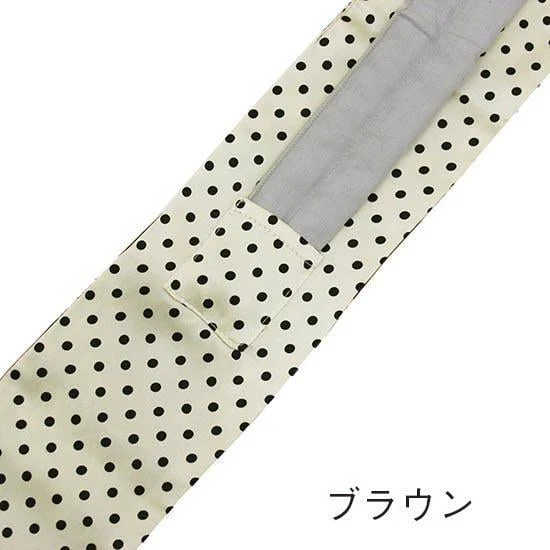 ナロー スカーフ (ブラウン) 冷却 クールタッチシート付き (熱中症対策) 首元爽やか