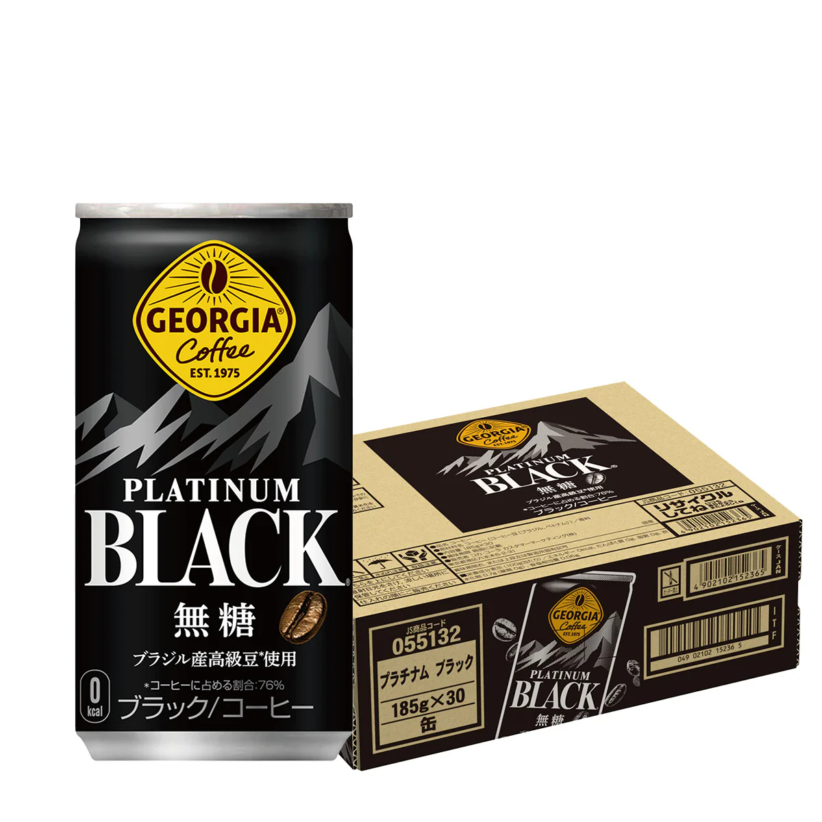 【送料無料】ジョージア ブラック 185ml×2ケース/60本
