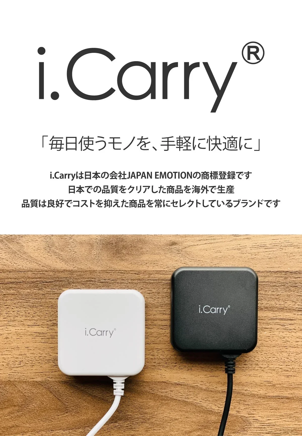 （ホワイト）iCarry スリム USB コンセント 2WAY スマホ充電器 【Type-C + microUSB どちらも使える 12W 急速充電】17-AC12BC