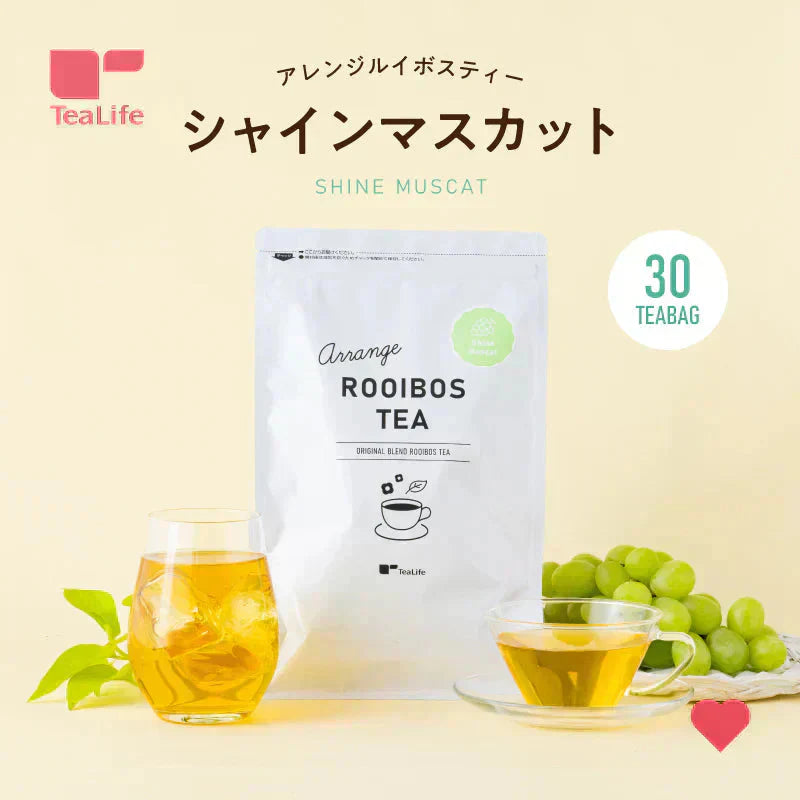 ★水出しOK★アレンジルイボスティー　シャインマスカット　カップ用３０個入（グリーンルイボスティー ティーバッグ ノンカフェイン ハーブティー）【ご新規さん限定商品】