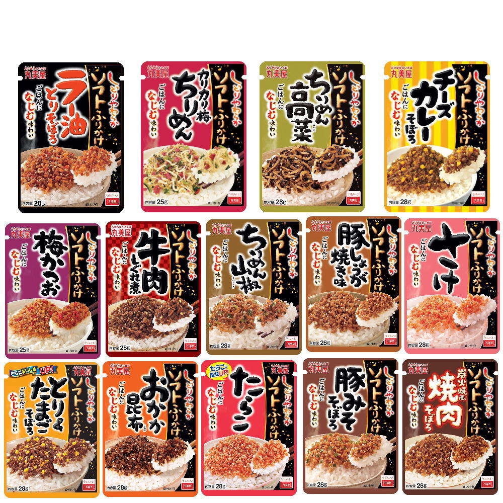 ごはんに味噌汁  にぎわい広場  丸美屋 しつとりやわらか ソフトふりかけ ごはんのおともに 28袋セット