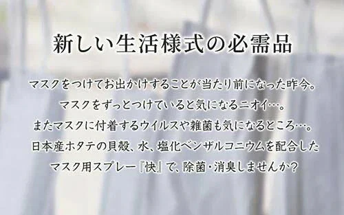 マスク 除菌スプレー KAI 100ml マスクスプレー アルコールフリー 消臭 除菌