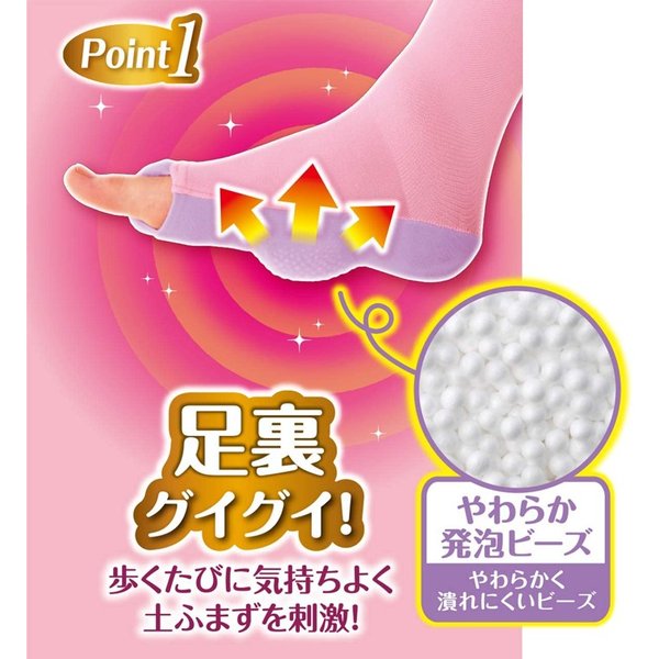 スリムウォーク認定販売店【クイックリセットソックス（SMサイズ）】ピンク 足裏 足指 ふくらはぎ 集中ケア 靴下 着圧 美脚 ピップ
