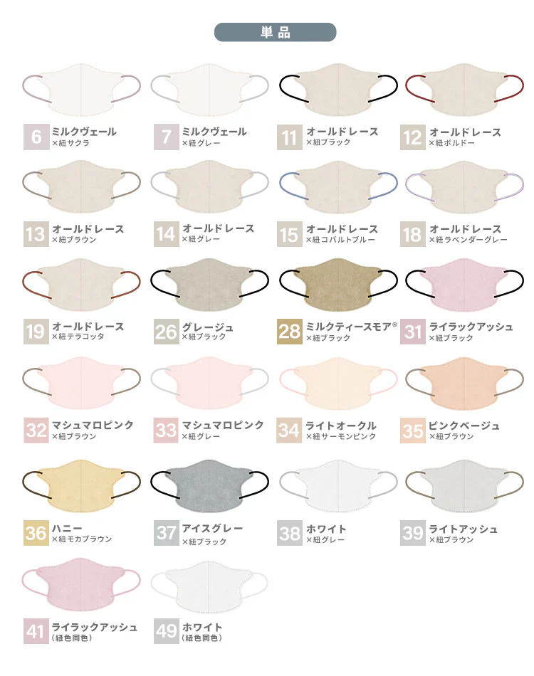 【Lサイズ】【ミルクティースモア×ブラック】立体マスク バイカラー 両面 同色 立体 不織布 カラー 血色 3Dマスク 3D マスク 2D 2Dマスク 美人 小顔 使い捨て カラーマスク 美 シルエット ジュエルフラップマスク 3Dデイリースタイル Jewel Flap Mask 公式 WEIMALL bwm3d5