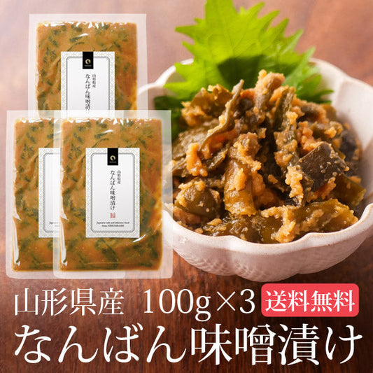 【3個セット】日本橋いなば園 山形県産 なんばん味噌漬け 100g ネコポス メール便送料無料