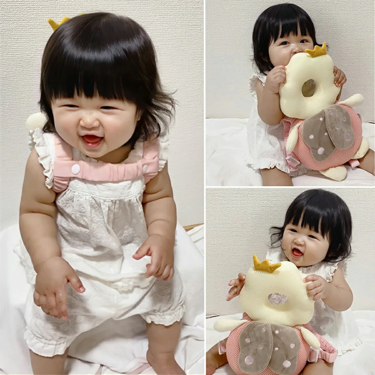 【チョウ コットン】転倒防止 赤ちゃん ベビー ヘッドガード 頭 ごっつん防止 転倒 転ぶ 防止 ガード リュック