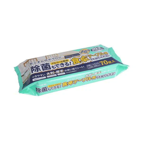 ウェットティッシュ iiもの本舗 除菌もできる食卓テーブル用ウエットタオル 70枚入りＸ10パック