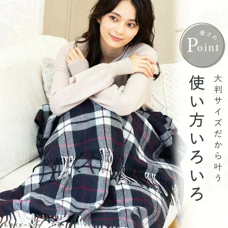 【6クリームメロウ】【商品名：大判なめらかストール】