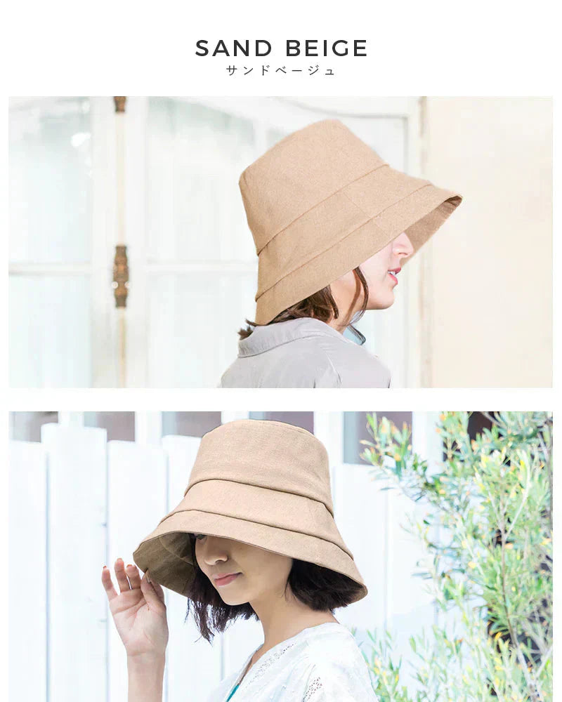 【BIGサイズ61-63cm-サンドベージュ】【商品名：クラシカルブリムハット】