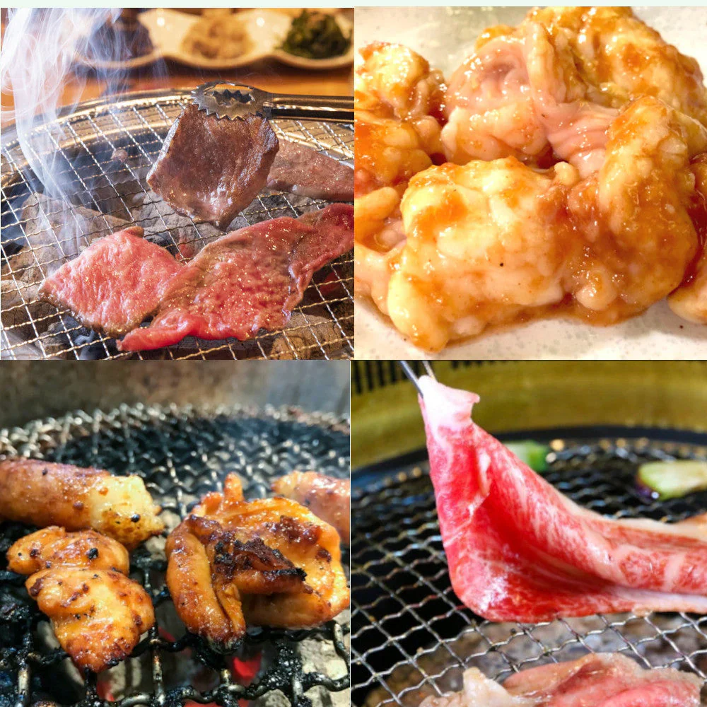 黒毛和牛3種セット【900g以上】切り落し・すき焼き用赤身・ホルモン等々より