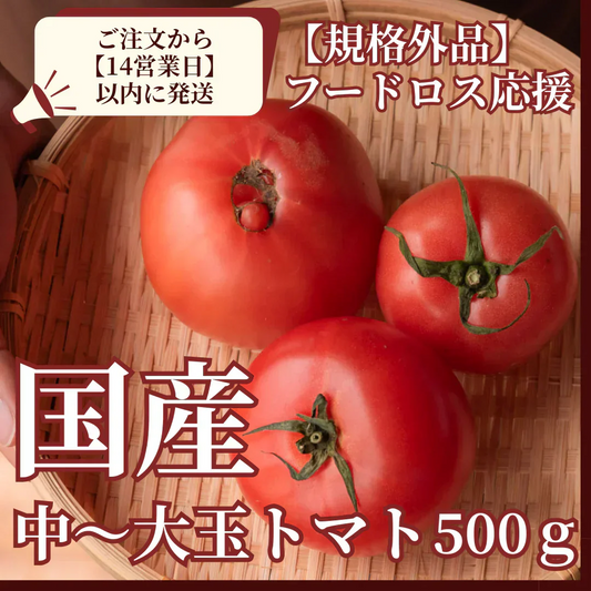 【国産！家計応援価格！】規格外品 中～大玉トマト 約500g(2玉～6玉) 【カウシェファーム収穫対象商品】