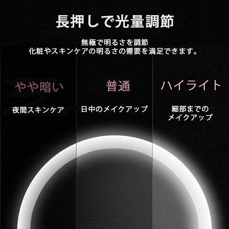 化粧鏡 卓上ミラー 鏡 化粧ミラー 女優ミラー 充電式 led付き 光色と明るさ調節可能 卓上スタントミラー 女性メークアップ　折り畳み w066C(グリーン)