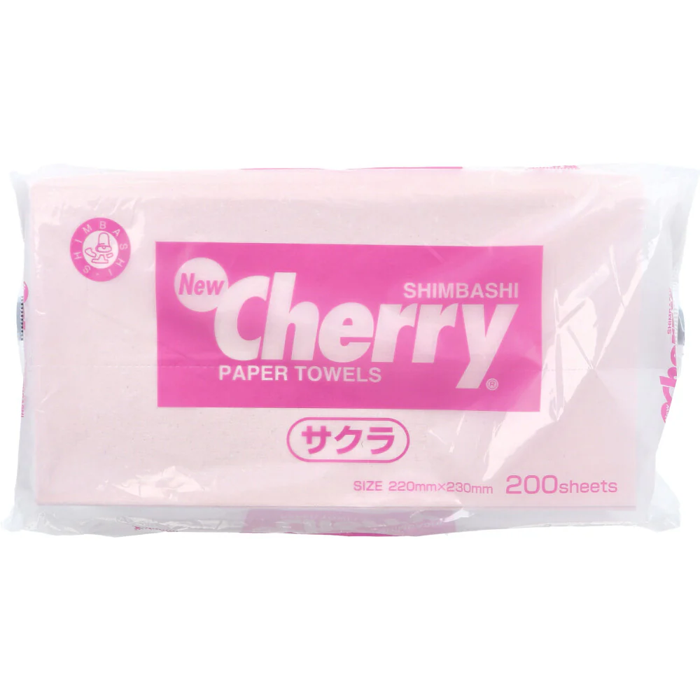 ペーパータオル 新橋製紙 Newcherry ニューチェリー サクラ 再生紙100％ 200枚入り X20パック