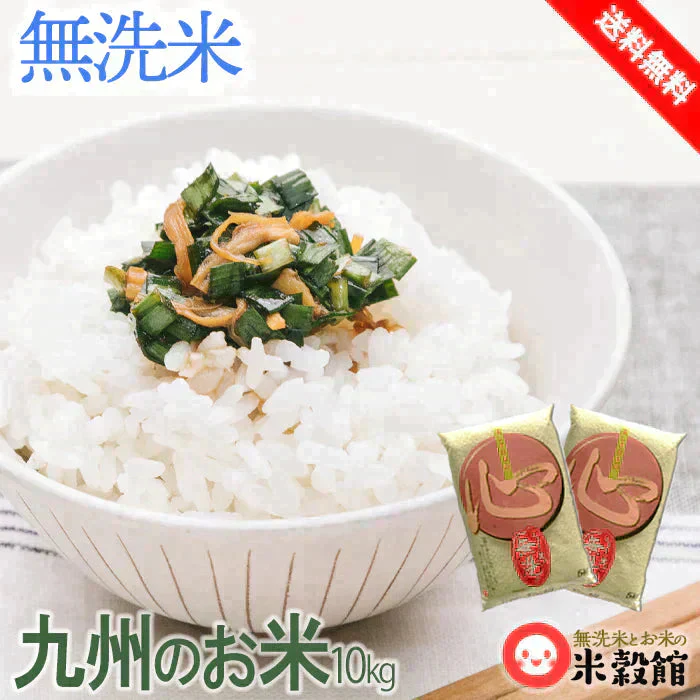 【令和7年産】無洗米 送料無料 10kg 九州産 米 当店人気No1「心」 こころ 送料込み