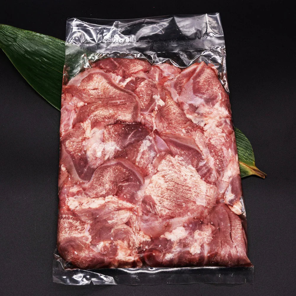 厚切り タン 500g×1pc 約5mm カット 厚切り豚タン バーベキュー BBQ タンスライス スリット入り ギフト クリスマス 年末年始 味付けタン 豚タン