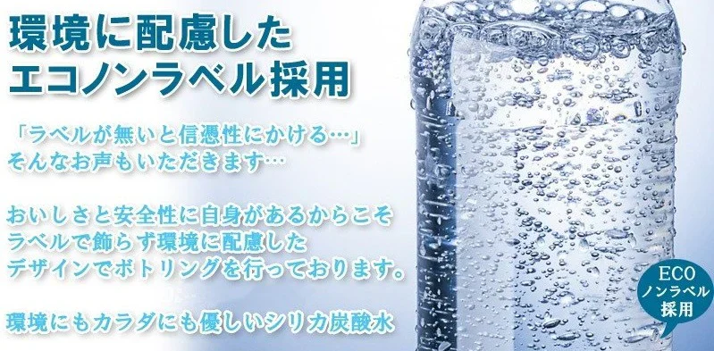シリカ強炭酸水500ml×48本　大分県玖珠町採水 刺激強めの強炭酸！※エコボトル ラベルなし