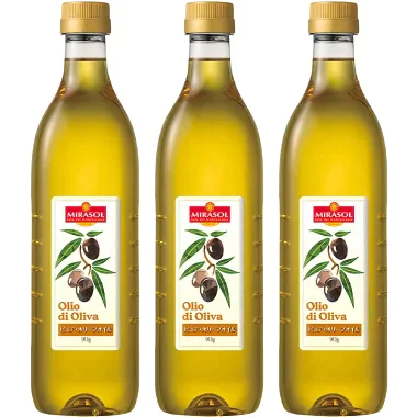 ミラソル ピュアオリーブオイル 1L×3本［常温/冷蔵可］【1～2営業日以内に出荷】【送料無料】［賞味期限：2024年1月31日］