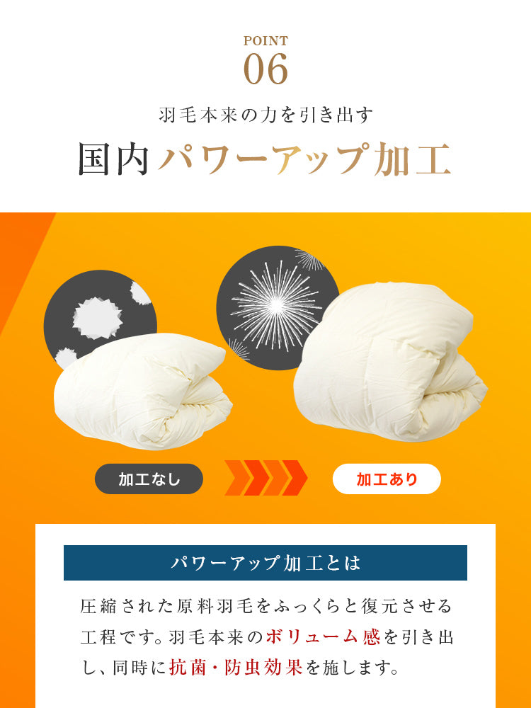 【シングル】【アイボリー】日本製 羽毛布団 暖か 30マス立体キルト ホワイトダックダウン 90％ 抗菌 消臭 350dp以上 羽毛 布団 掛け布団 軽い 暖かい 掛け布団 シングル セミダブル ダブル 掛布団 羽毛ふとん エクセルゴールドラベル