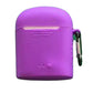 tws i7 パープル シリコンケース ワイヤレスイヤホン用シリコンカバー 5色バリエーション フック付き