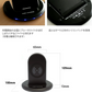 （ブラック タイプC仕様）【ワイヤレス +急速AC04アダプター セット】 急速ワイヤレス充電器 18W 急速アダプタ 付き　17-BAT39-ACSET
