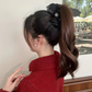 (ワインレッド)リボンバレッタ 大きい リボンヘアアクセサリー 清楚 ガーリー エレガント ヘアピン ビックリボン ヘアバレッタ かわいい