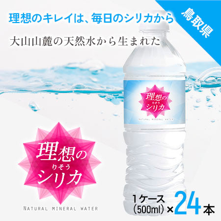 シリカ水 500ml 24本 高濃度シリカ水 シリカウォーター 理想のシリカ ミネラルウォーター ケイ素水 天然水 天然シリカ 水 軟水 国産 鳥取県産