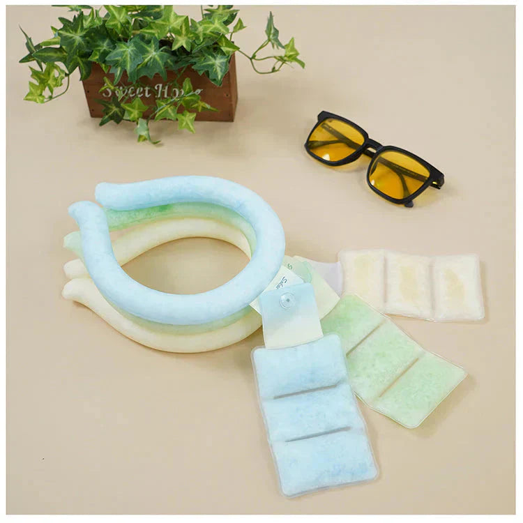 爽快リング pcmバンドクーラーネッククーラー 「Mサイズ・ミントグリーン」 熱中症対策グッズ 首を冷やすグッズ  首掛け クールネックリング ネックパッド 冷感グッズ 軽量 冷却グッズ 爽快リングクールネックパッド