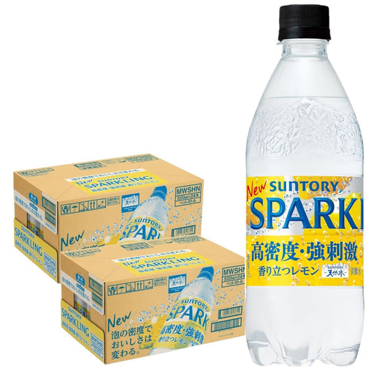【送料無料】サントリー 天然水 スパークリングレモン 500ml×2ケース/48本