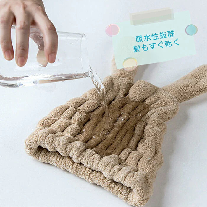 【予約商品・発送時期は商品説明に記載】ヘアキャップ 5枚 セット 福袋 速乾 タオルキャップ くまみみ クマ耳 ロングヘア 吸水タオル ヘアバンド ヘアキャップ お風呂 ターバン かわいい プール タオルドライ 送料無料 ギフト プレゼント