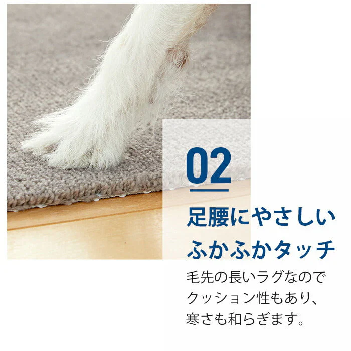 【ブラウン無地】ピタペトモ 45×45cm 2枚セット ペット マット カーペット 滑らない 日本製