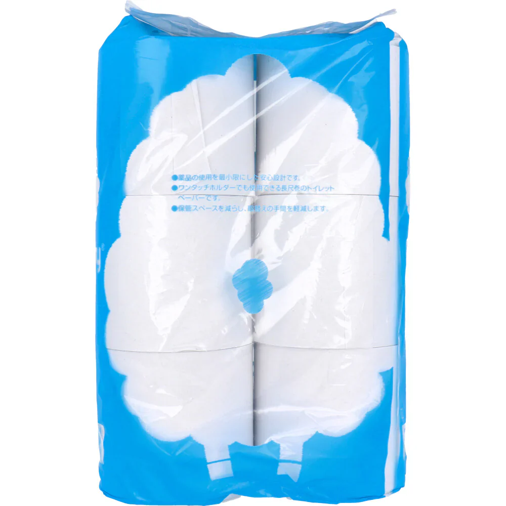 トイレットペーパー 新橋製紙 merry メリー 芯無し シングル 200m 再生紙100％ 6ロール入り X4パック