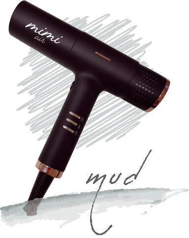 mud（黒）ミミエアー ドライヤー mimi air コンパクト デジタルドライヤー 1200Ｗ