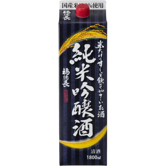 【送料無料】福徳長酒類 純米吟醸酒 米だけのす〜っと飲めてやさしいお酒 1800ml 1.8L×6本/1ケース【北海道・沖縄県・東北・四国・九州地方は必ず送料が掛かります】